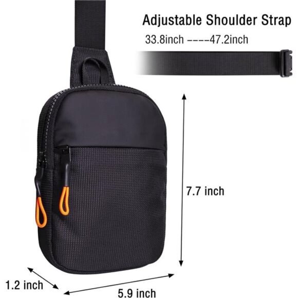 Chest Mini Sling Bag Waterproof Crossbody Bag Lightweight Casual Phone Bag - Picture 3 of 6